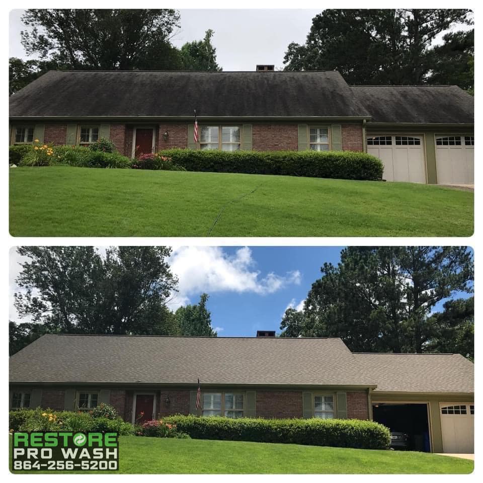 roof cleaning greenville & greer sc